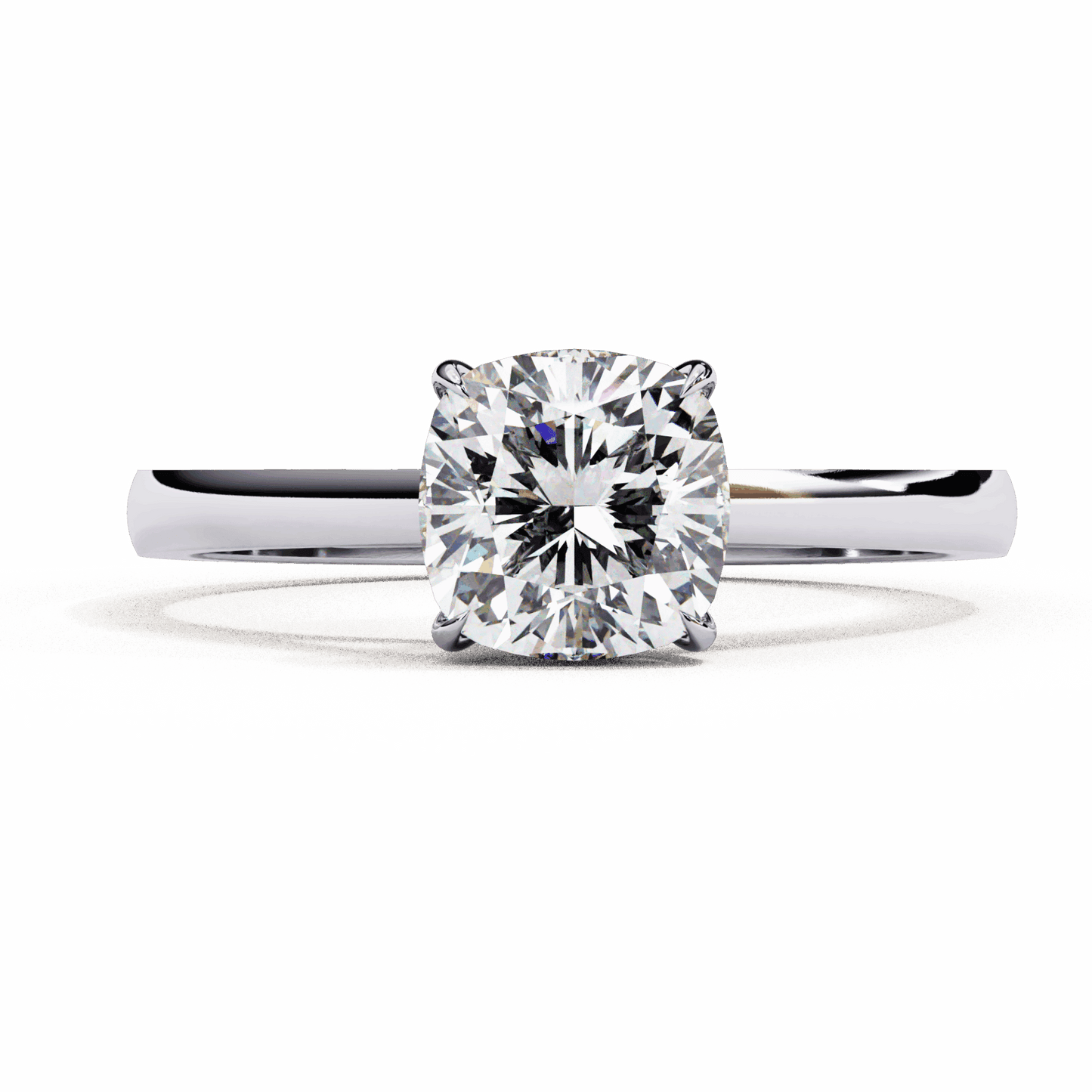 1.5 Carat Cushion Cut Solitaire Ring in Moissanite | House of Estara