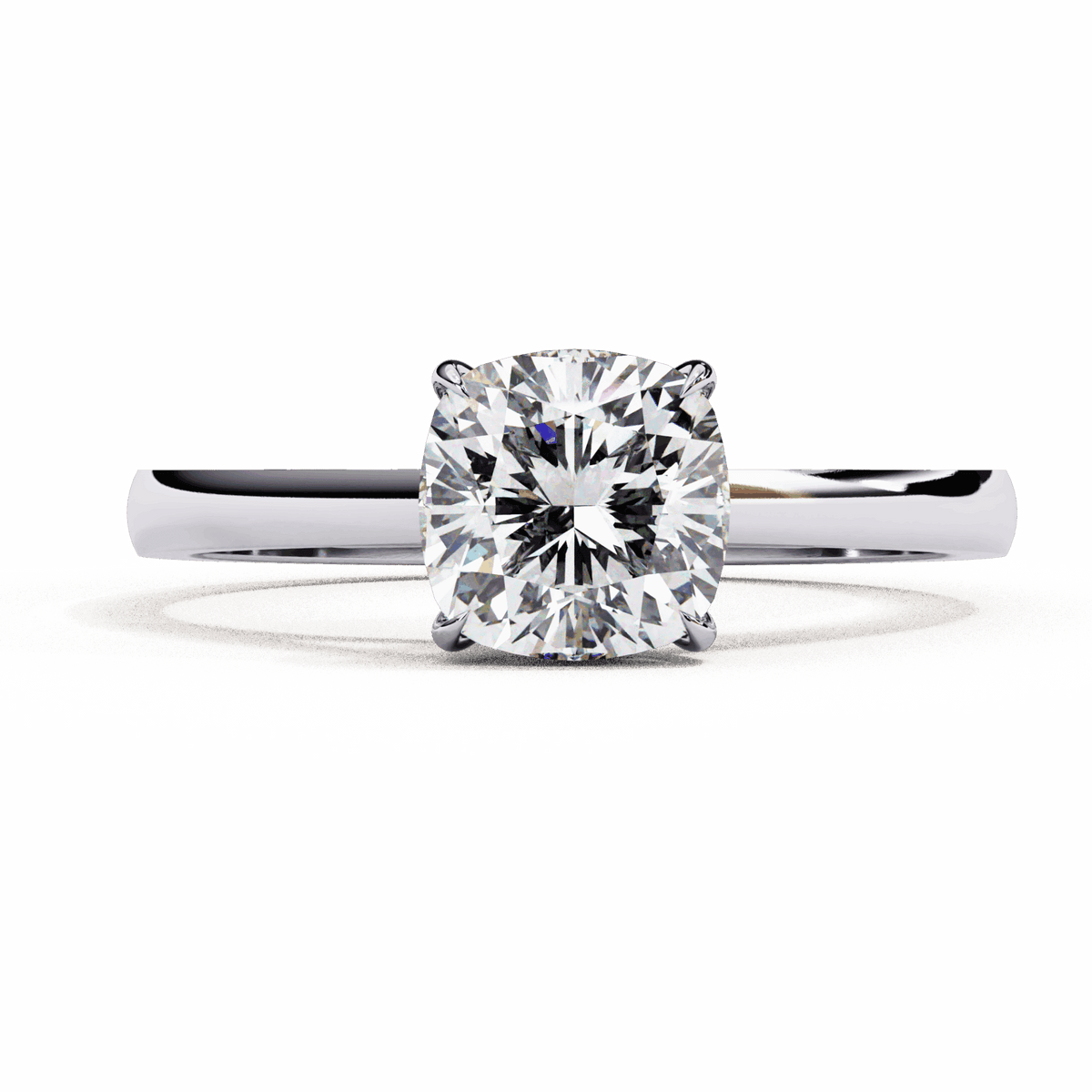 1.5 Carat Cushion Cut Solitaire Ring in Moissanite | House of Estara
