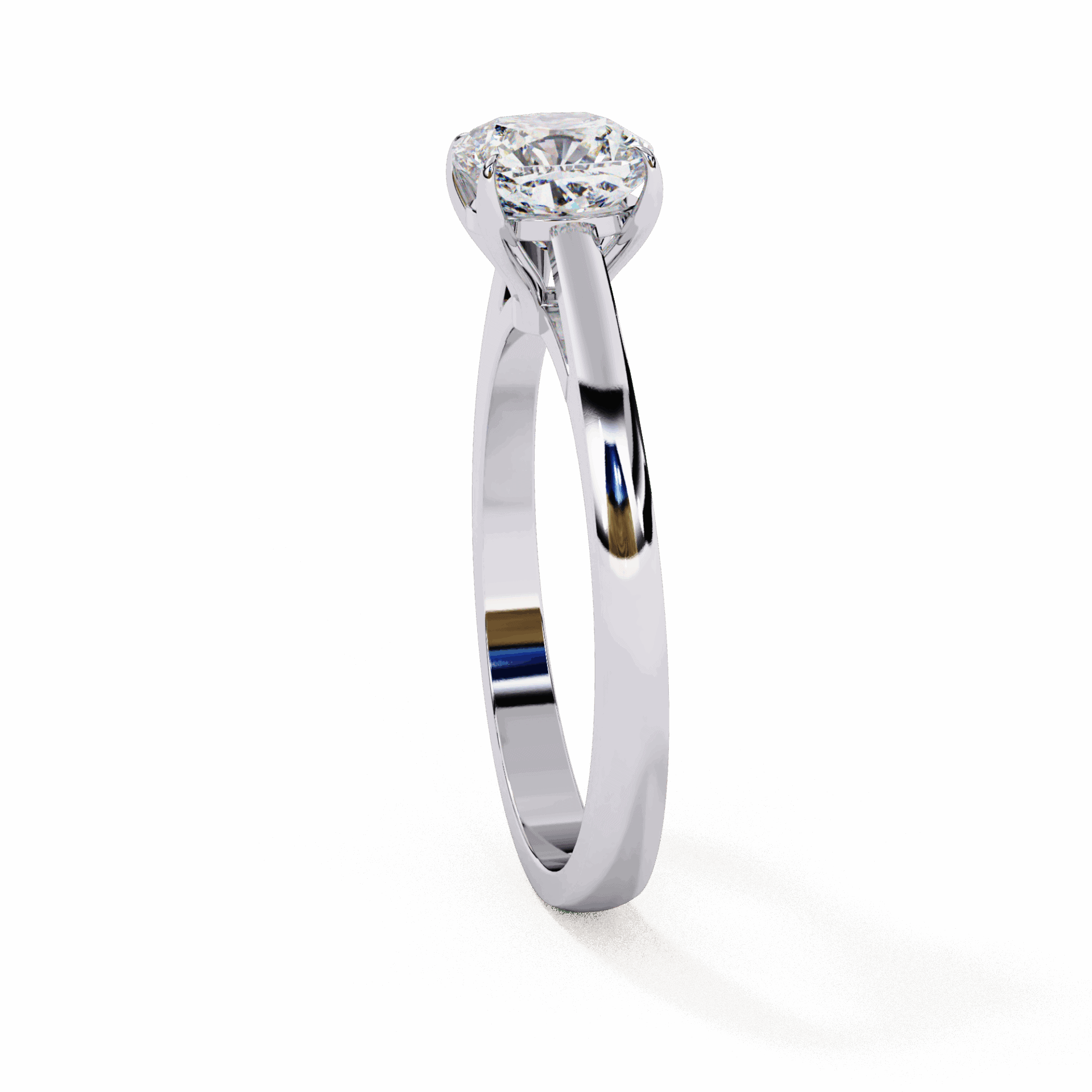 1.5 Carat Cushion Cut Solitaire Ring in Moissanite | House of Estara