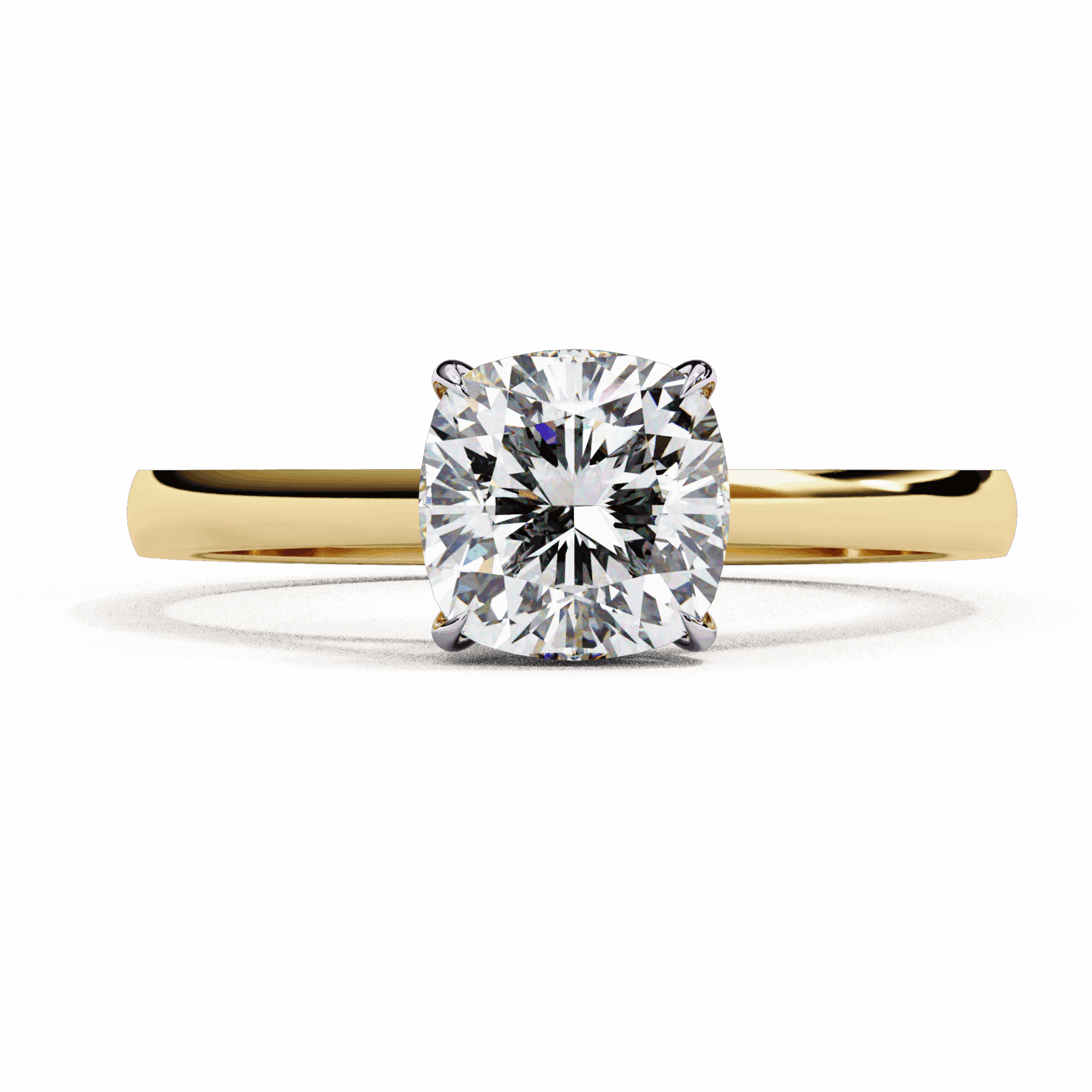 1.5 Carat Cushion Cut Solitaire Ring in Moissanite | House of Estara