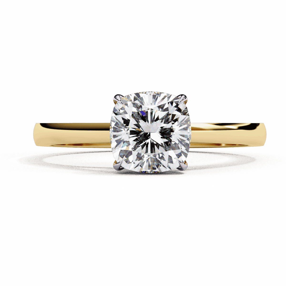 1.5 Carat Cushion Cut Solitaire Ring in Moissanite | House of Estara