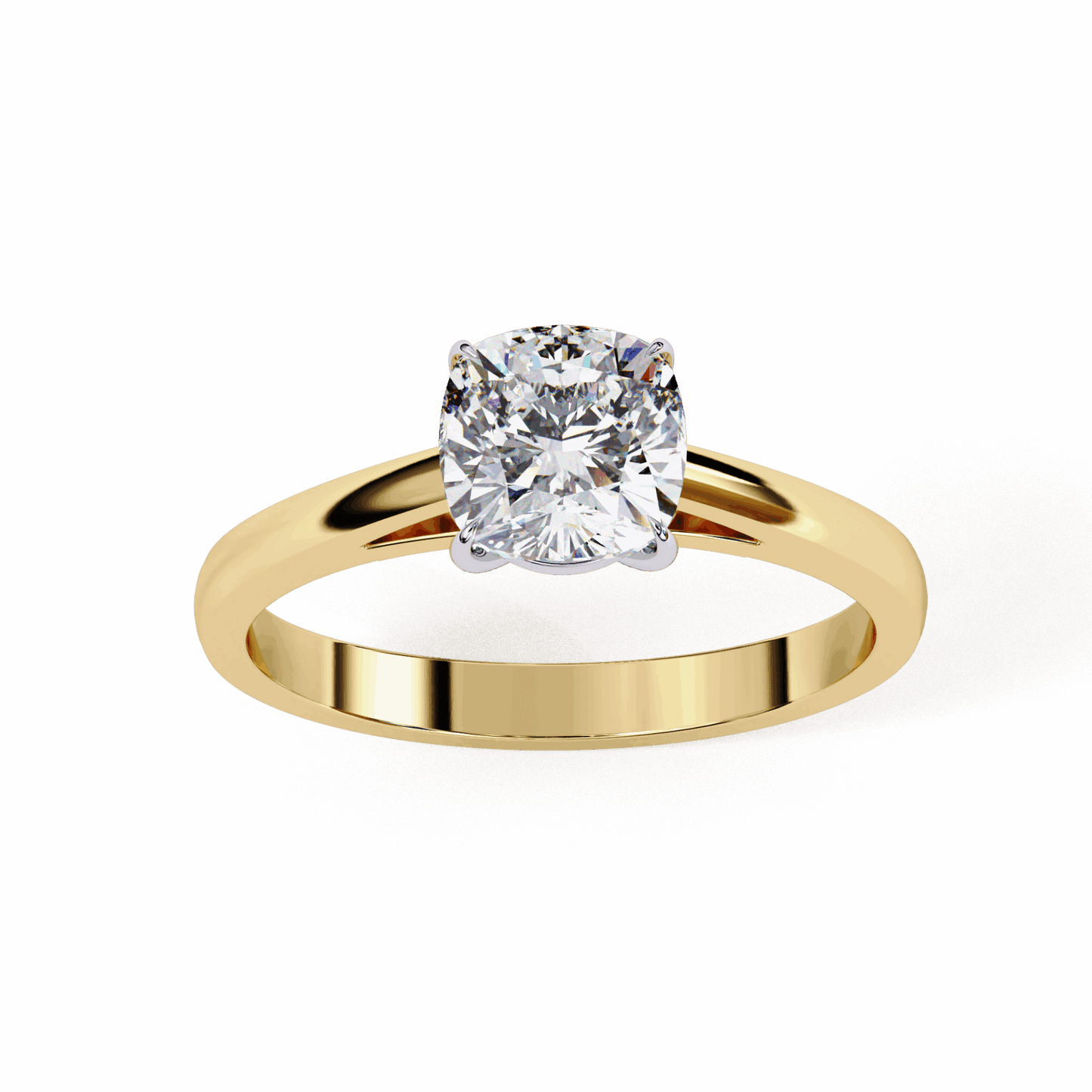 1.5 Carat Cushion Cut Solitaire Ring in Moissanite | House of Estara
