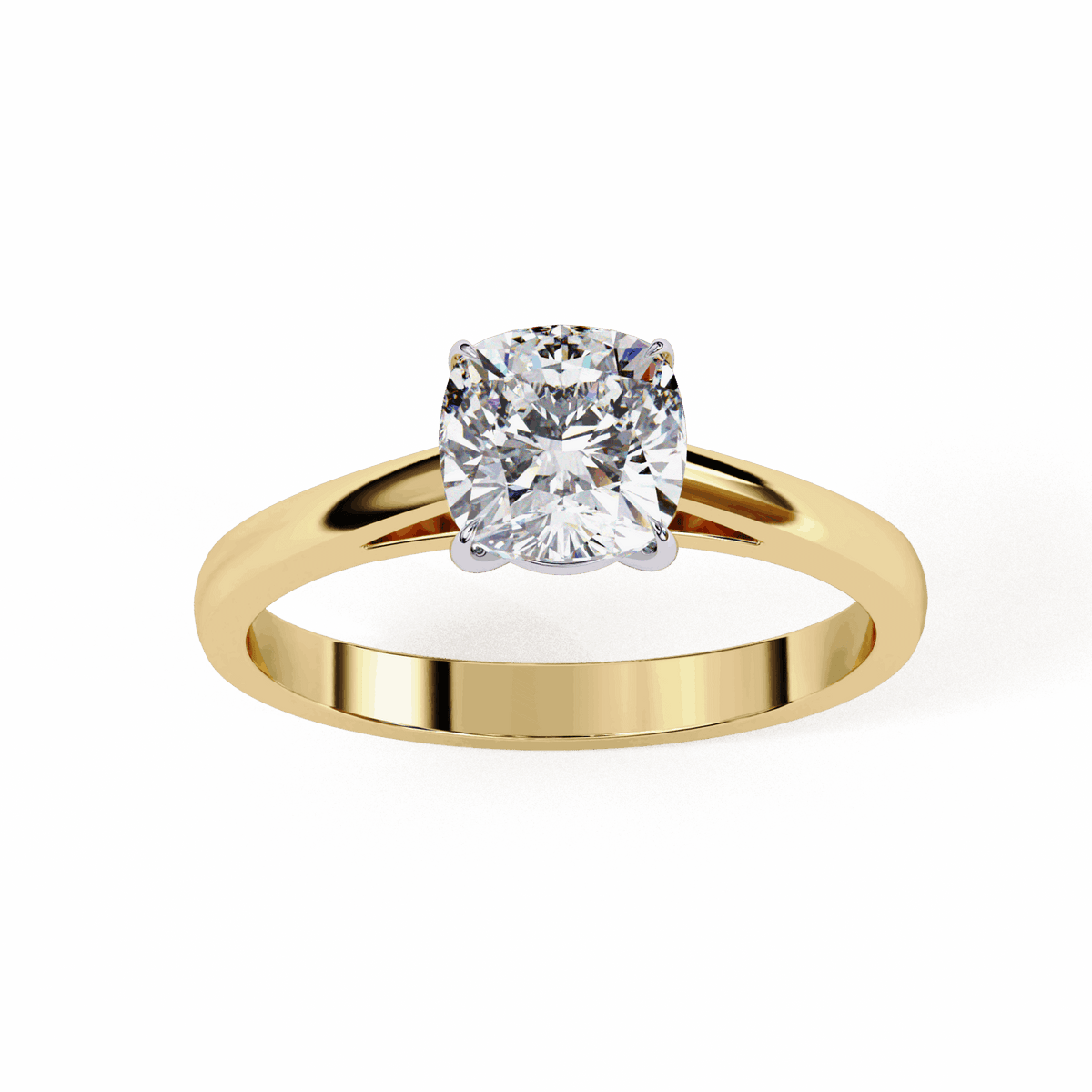 1.5 Carat Cushion Cut Solitaire Ring in Moissanite | House of Estara