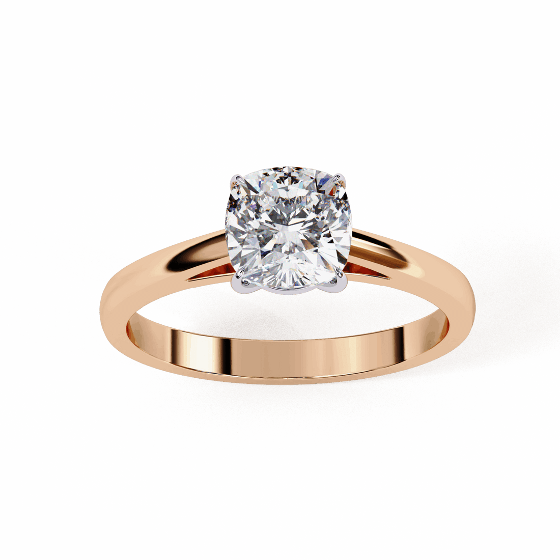 1.5 Carat Cushion Cut Solitaire Ring in Moissanite | House of Estara