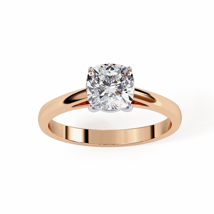1.5 Carat Cushion Cut Solitaire Ring in Moissanite | House of Estara