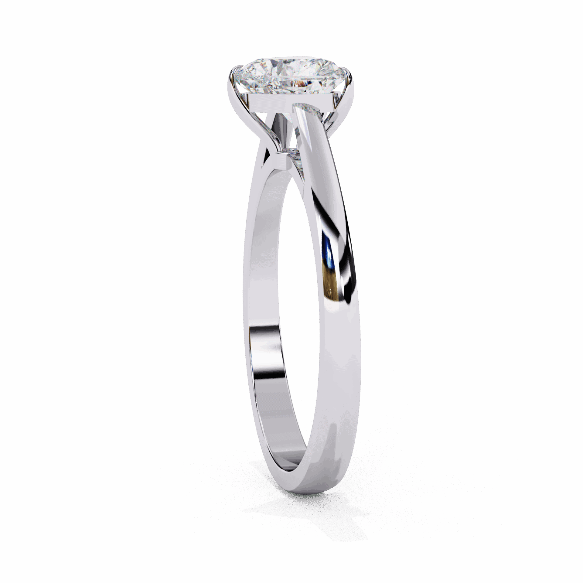 0.75 Carat Heart Cut Solitaire Ring in Moissanite | House of Estara