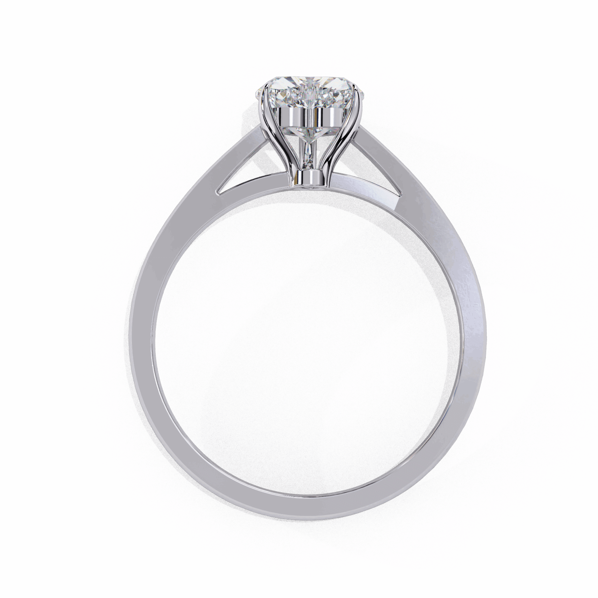 0.75 Carat Heart Cut Solitaire Ring in Moissanite | House of Estara