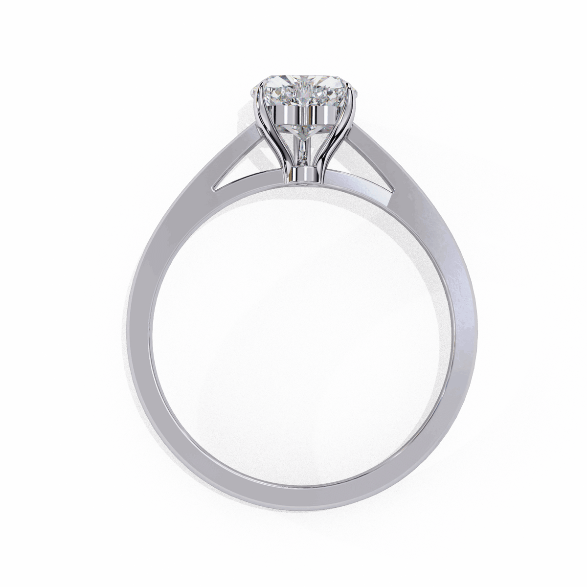 0.75 Carat Heart Cut Solitaire Ring in Moissanite | House of Estara