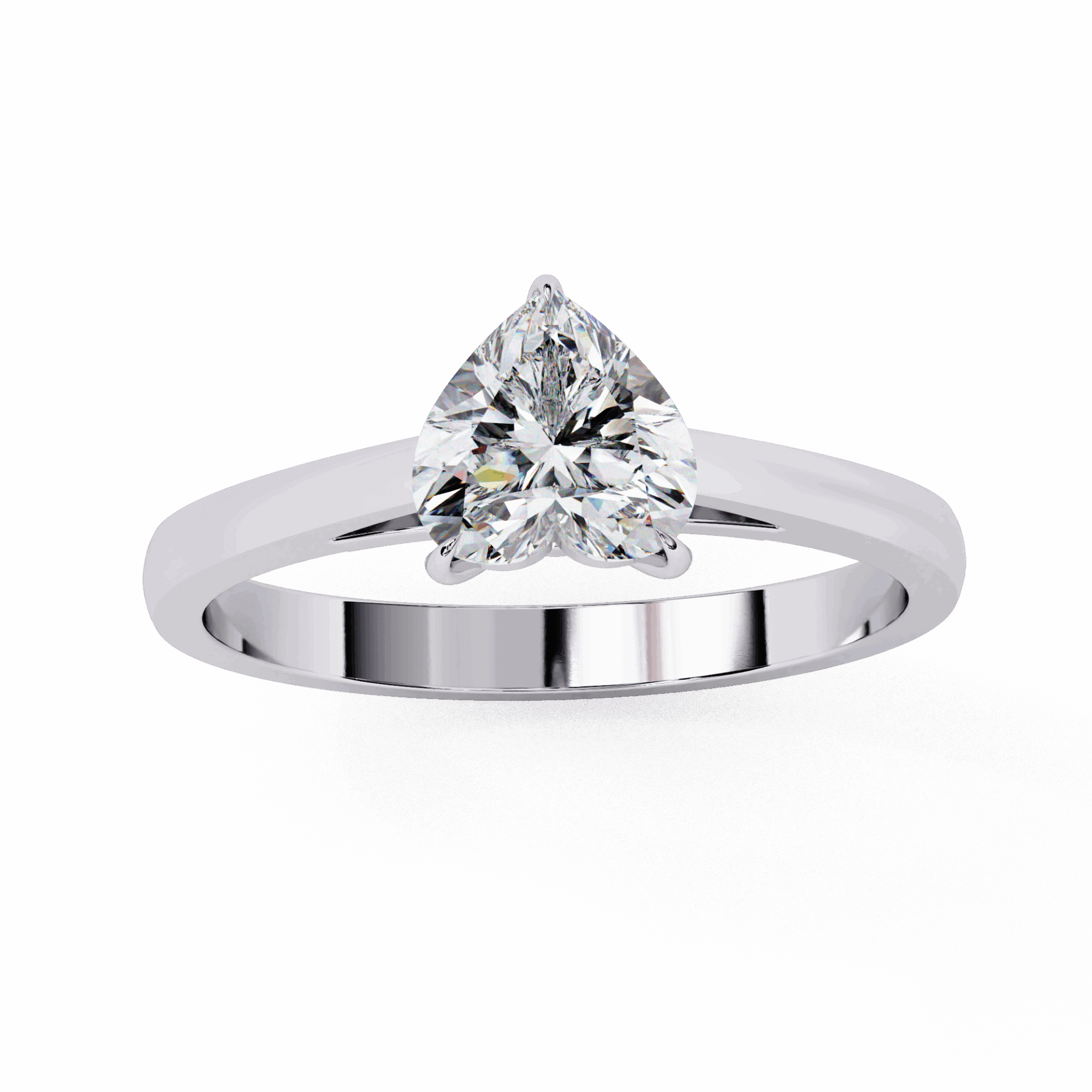 0.75 Carat Heart Cut Solitaire Ring in Moissanite | House of Estara