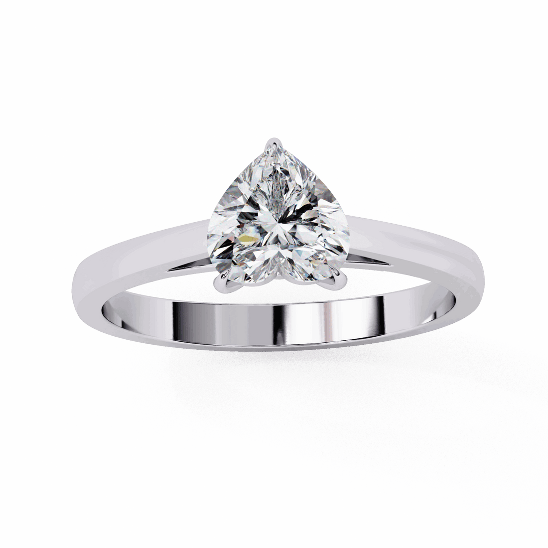 0.75 Carat Heart Cut Solitaire Ring in Moissanite | House of Estara
