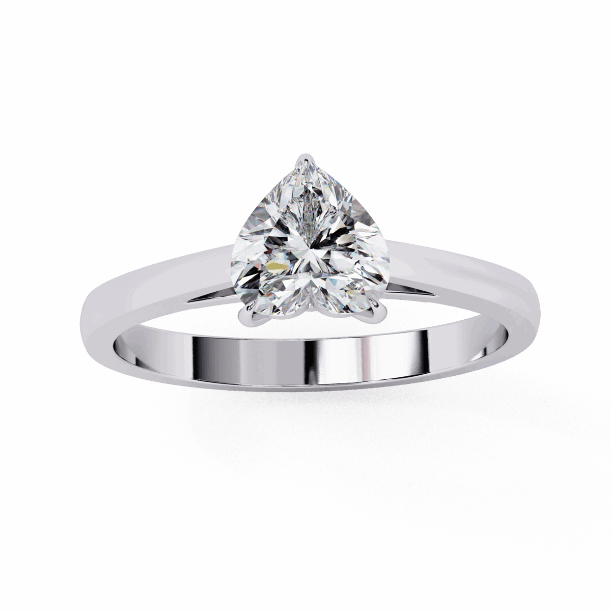 0.75 Carat Heart Cut Solitaire Ring in Moissanite | House of Estara
