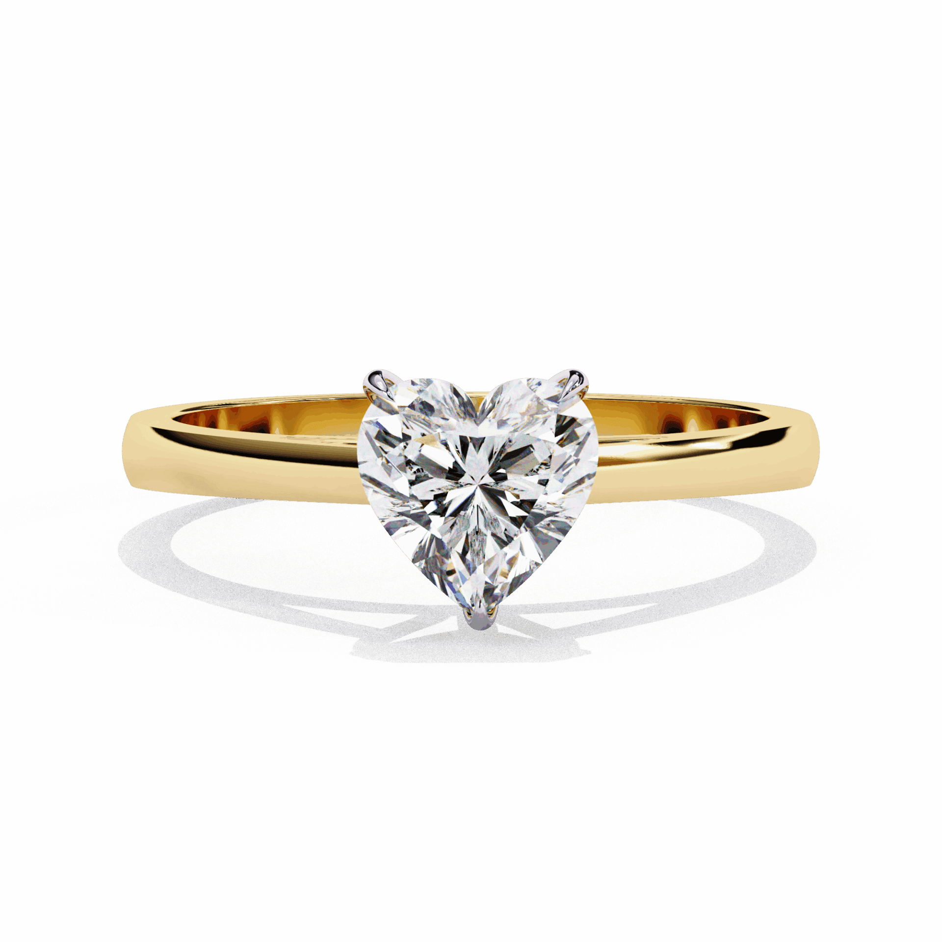 0.75 Carat Heart Cut Solitaire Ring in Moissanite | House of Estara