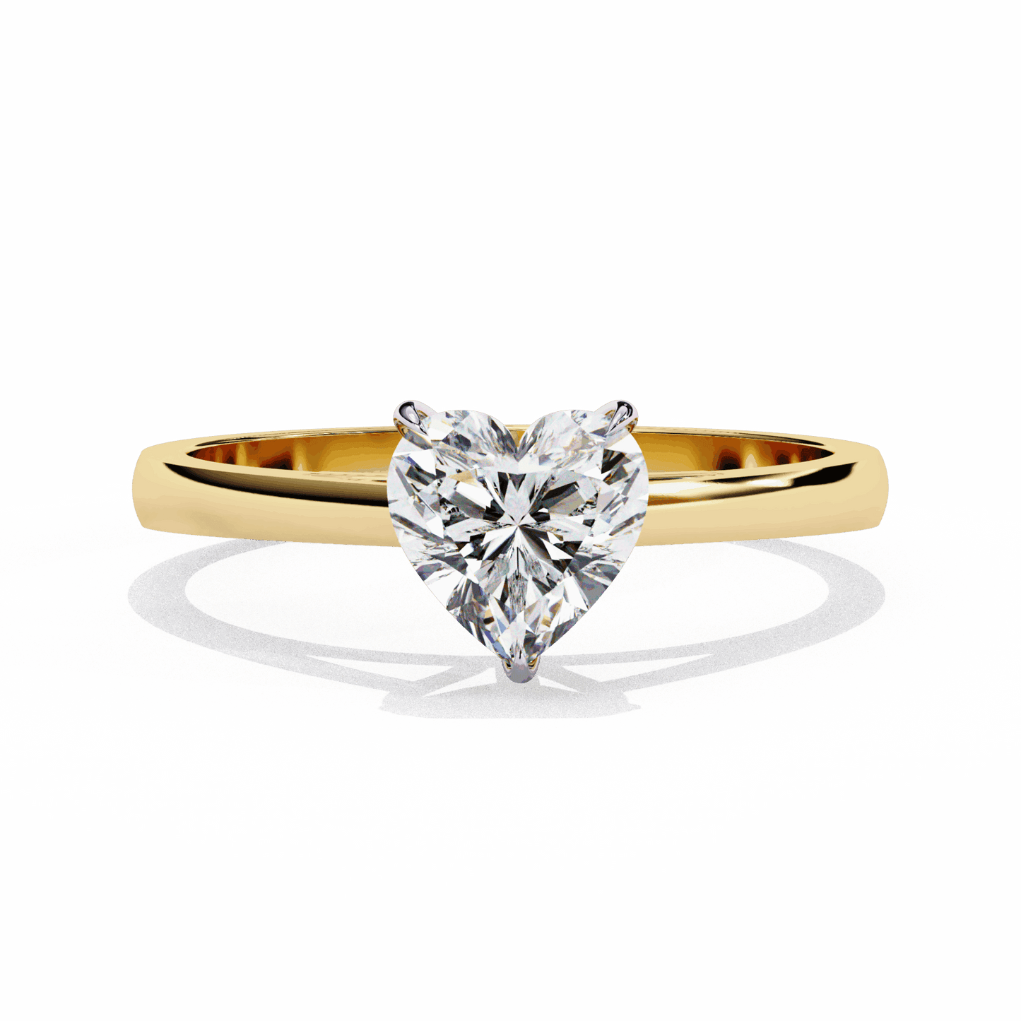 0.75 Carat Heart Cut Solitaire Ring in Moissanite | House of Estara