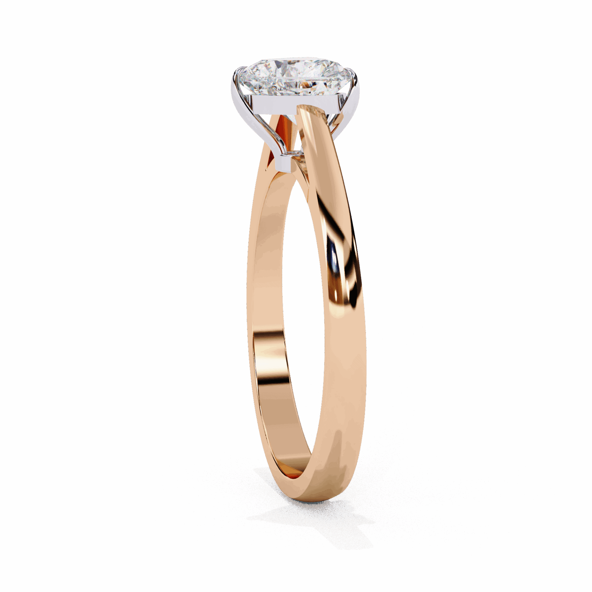 0.75 Carat Heart Cut Solitaire Ring in Moissanite | House of Estara
