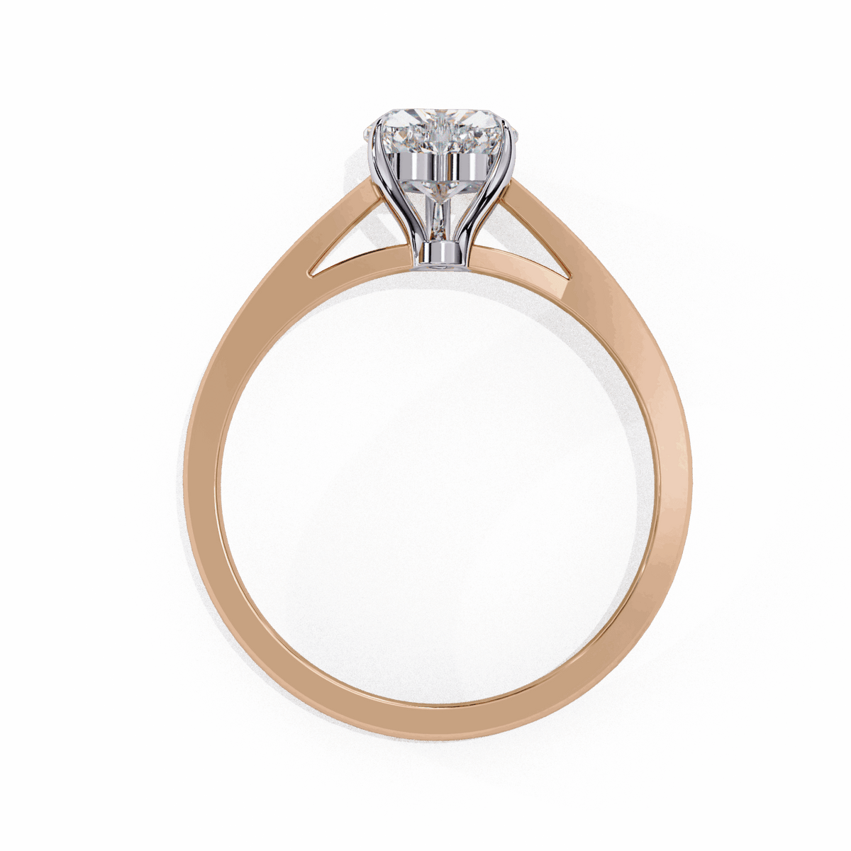 0.75 Carat Heart Cut Solitaire Ring in Moissanite | House of Estara
