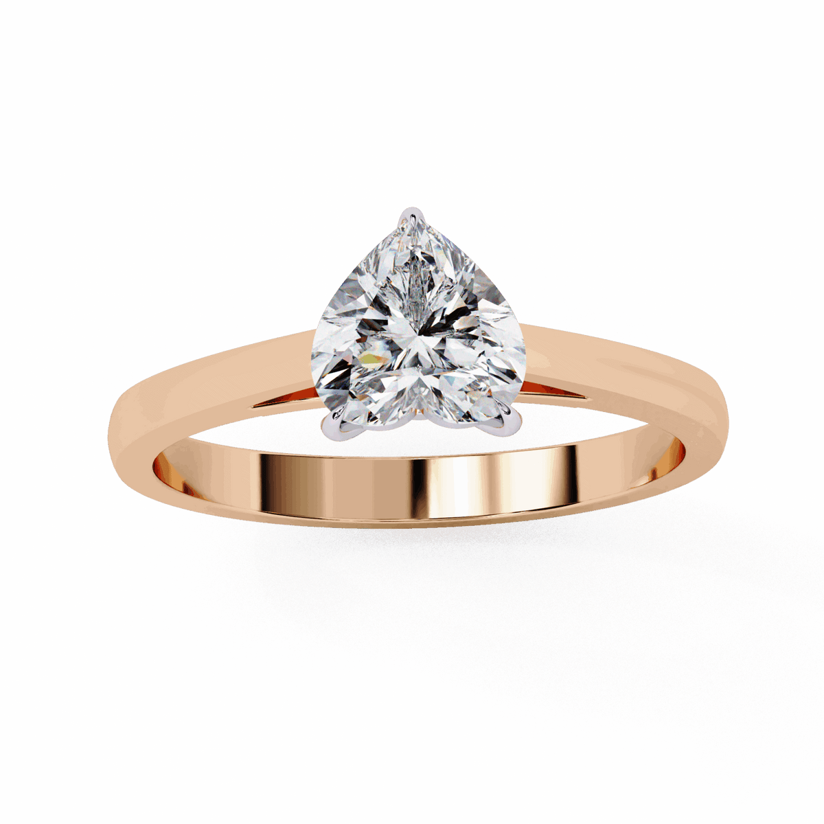 0.75 Carat Heart Cut Solitaire Ring in Moissanite | House of Estara