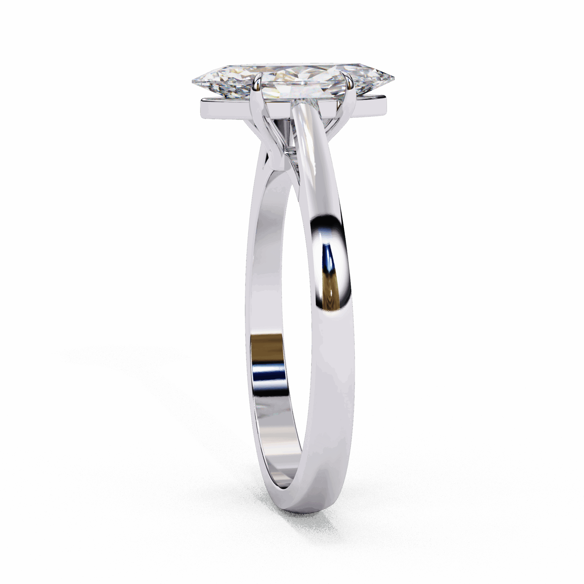 0.75 Carat Marquise Cut Solitaire Ring in Moissanite | House of Estara