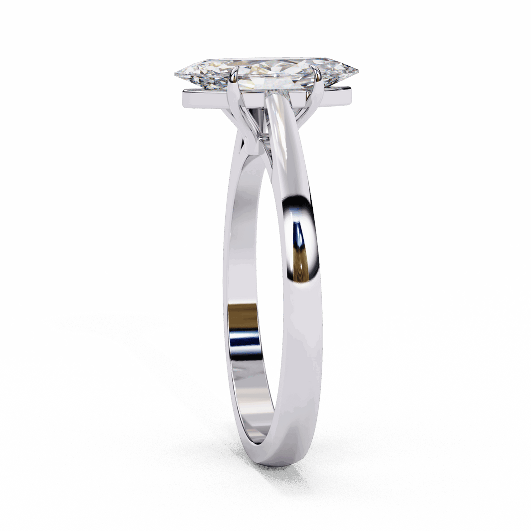 0.75 Carat Marquise Cut Solitaire Ring in Moissanite | House of Estara