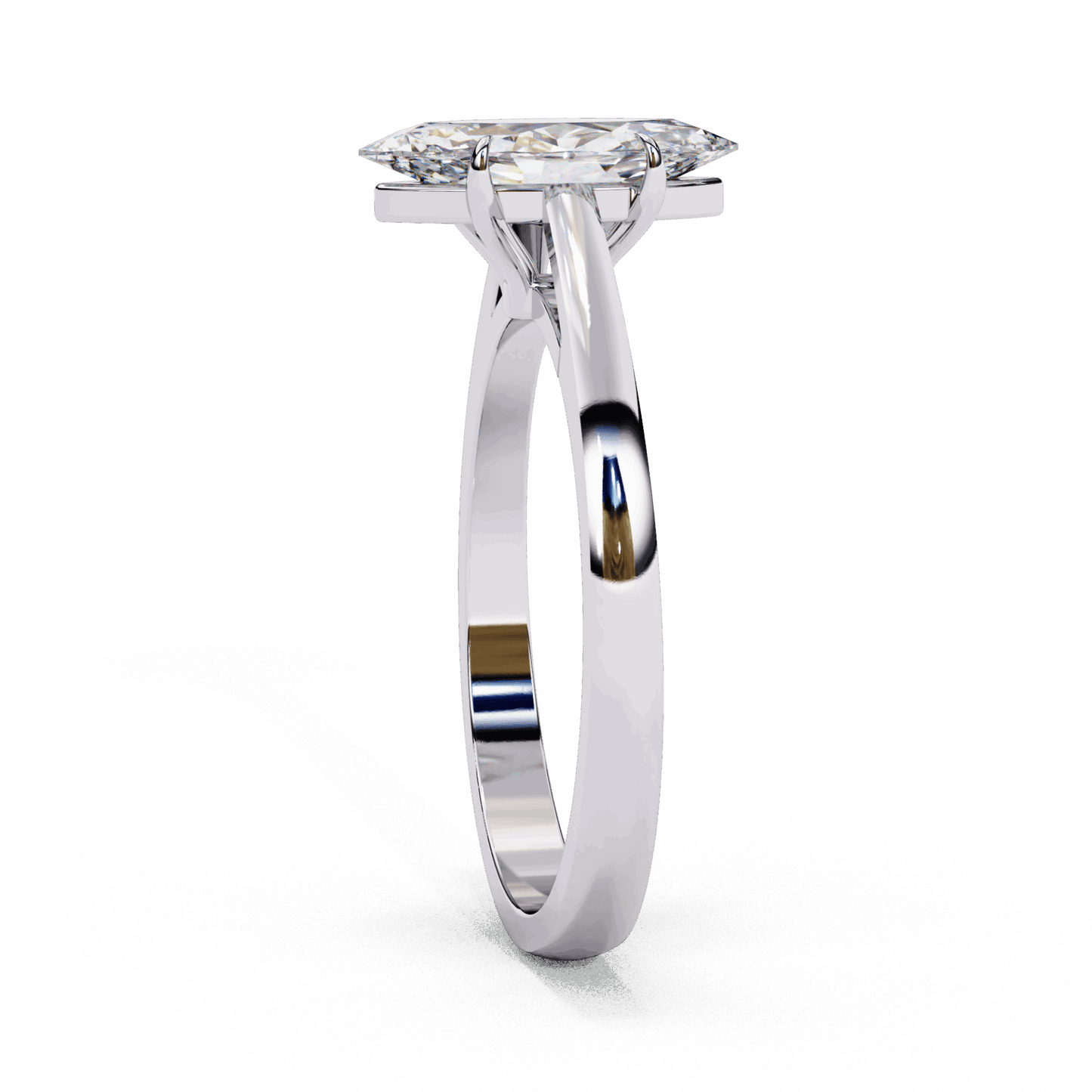 0.75 Carat Marquise Cut Solitaire Ring in Moissanite | House of Estara