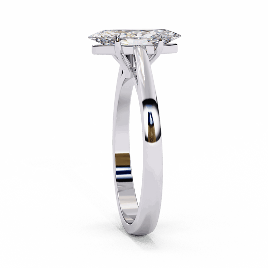0.75 Carat Marquise Cut Solitaire Ring in Moissanite | House of Estara