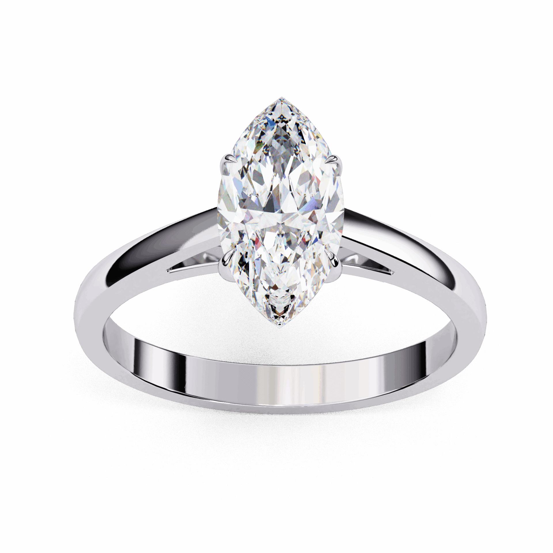 0.75 Carat Marquise Cut Solitaire Ring in Moissanite | House of Estara