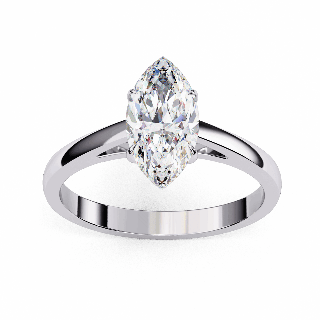 0.75 Carat Marquise Cut Solitaire Ring in Moissanite | House of Estara