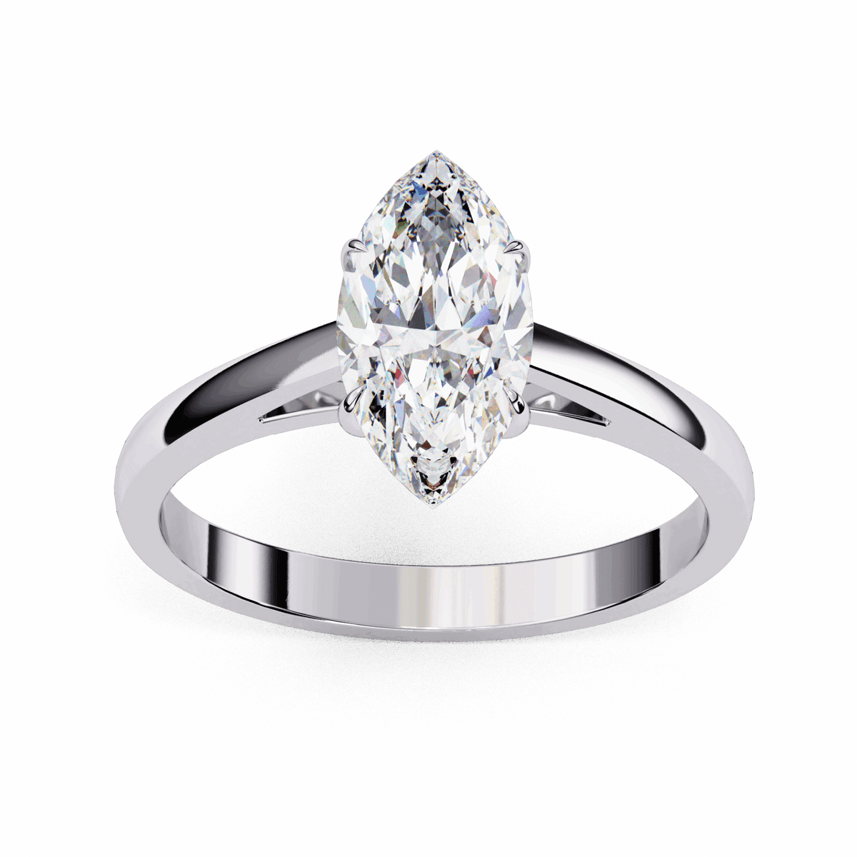 0.75 Carat Marquise Cut Solitaire Ring in Moissanite | House of Estara