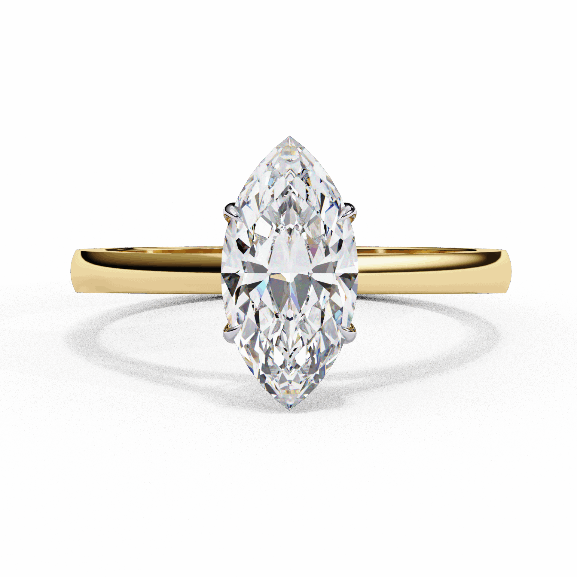 0.75 Carat Marquise Cut Solitaire Ring in Moissanite | House of Estara