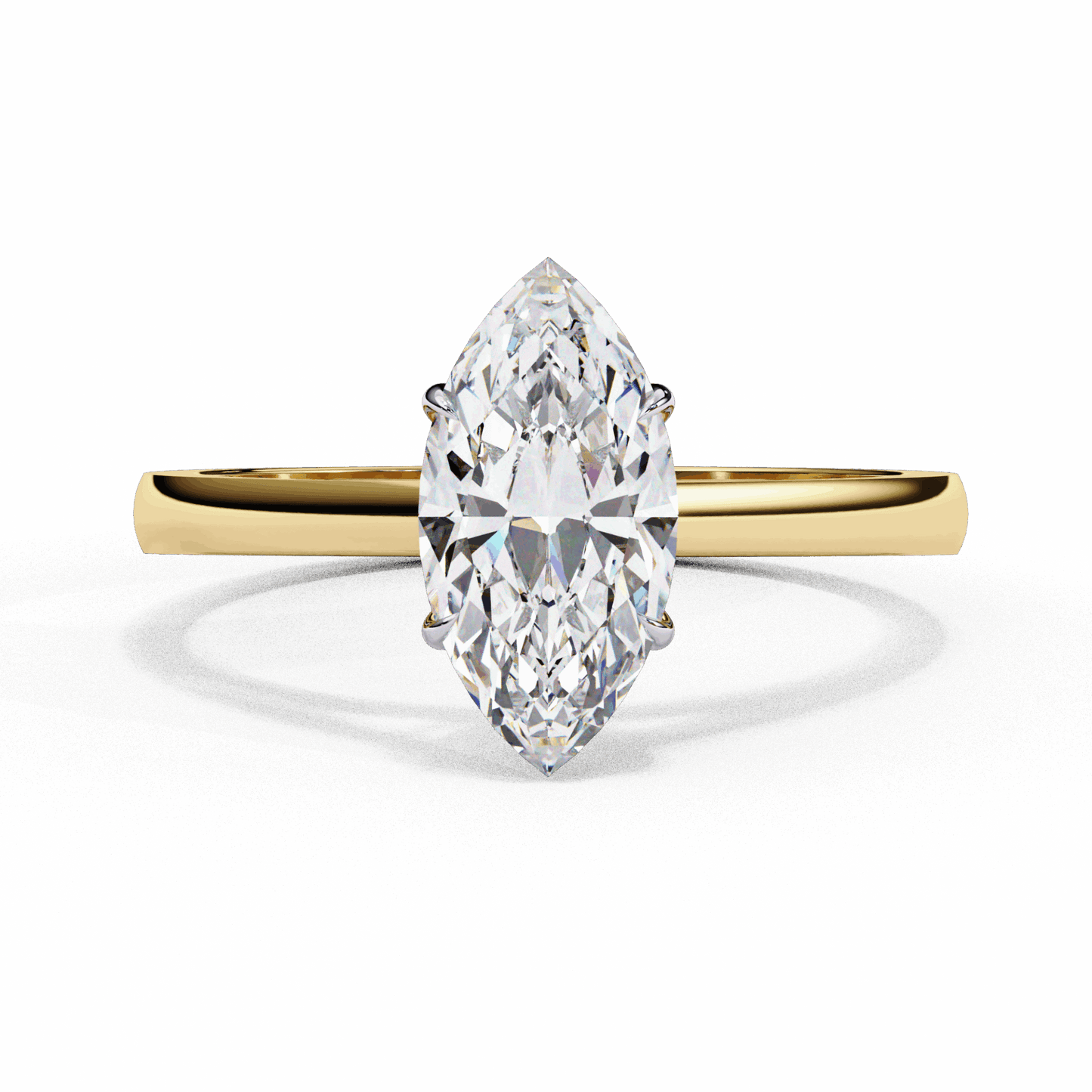 0.75 Carat Marquise Cut Solitaire Ring in Moissanite | House of Estara