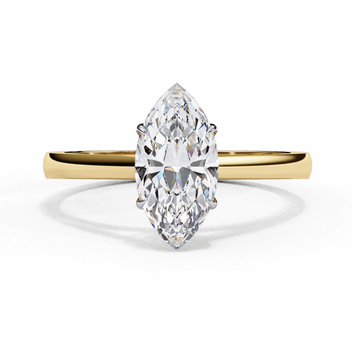0.75 Carat Marquise Cut Solitaire Ring in Moissanite | House of Estara
