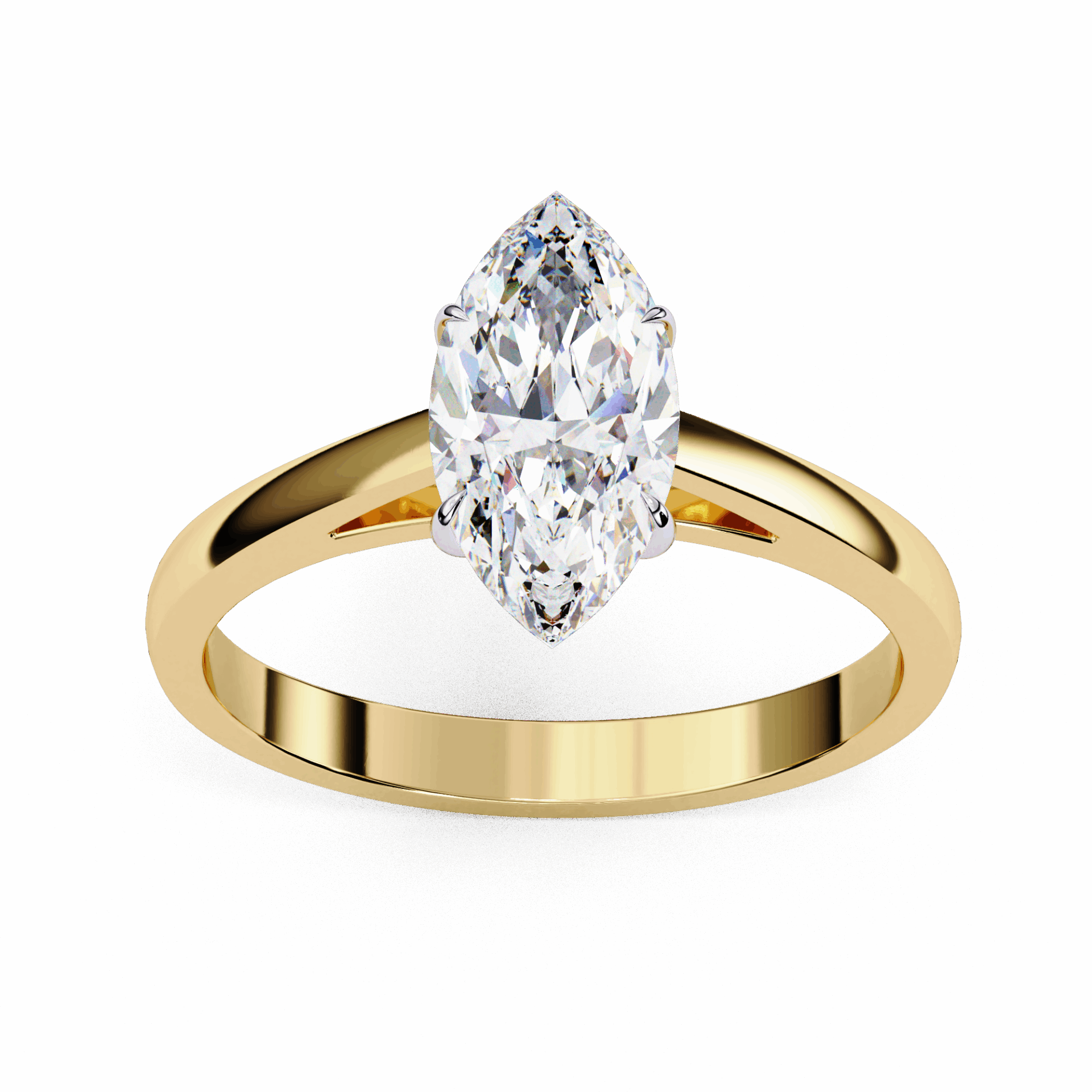 0.75 Carat Marquise Cut Solitaire Ring in Moissanite | House of Estara