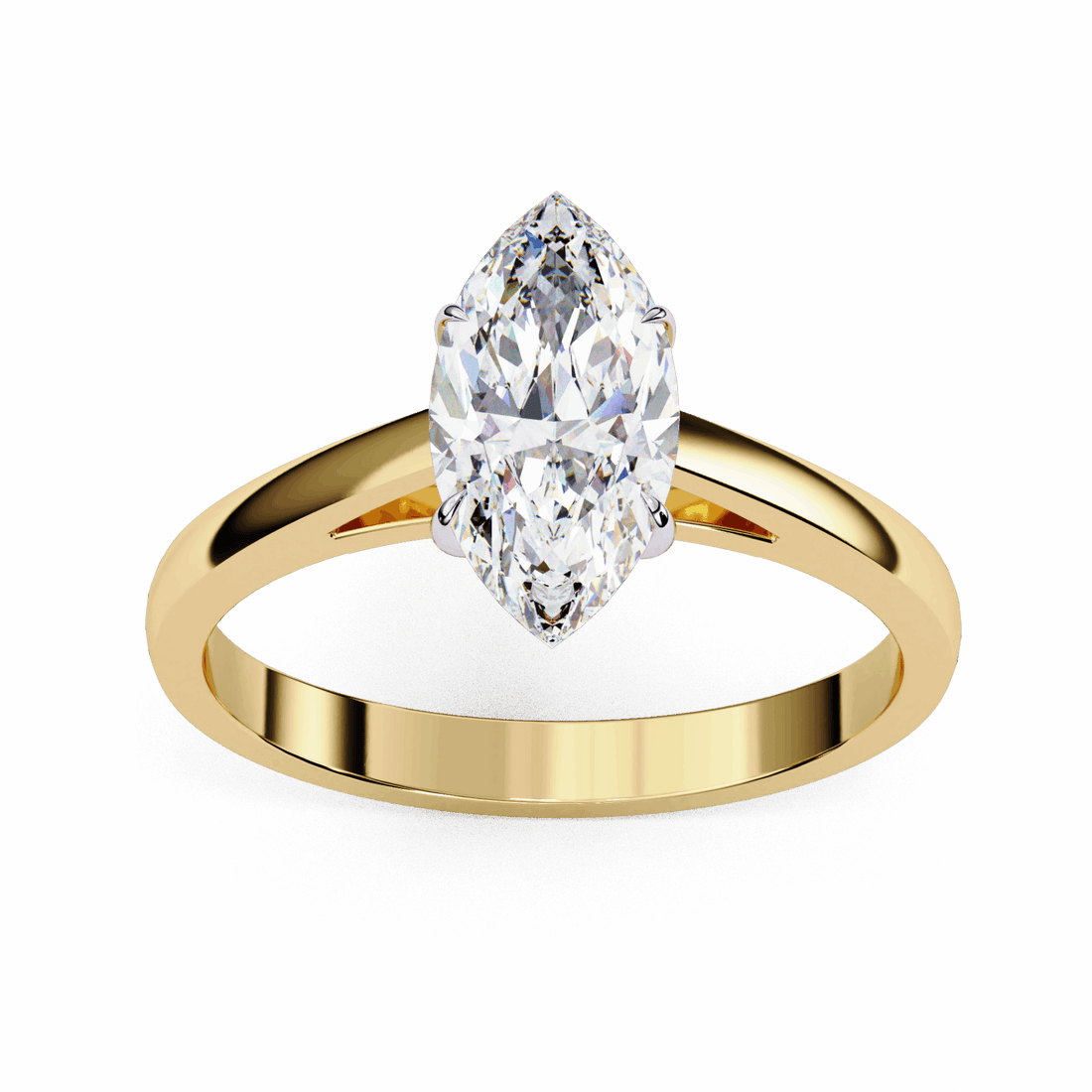 0.75 Carat Marquise Cut Solitaire Ring in Moissanite | House of Estara