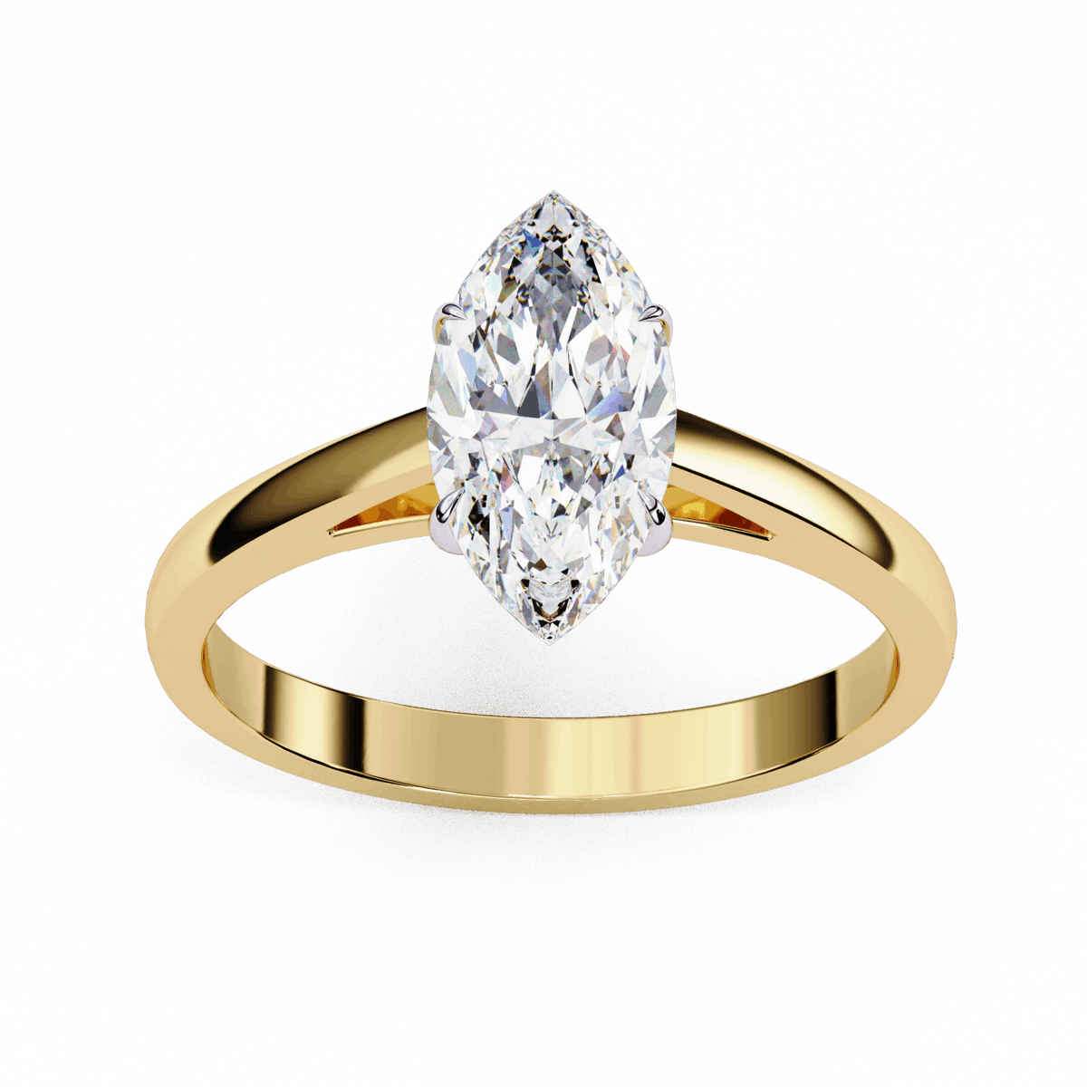 0.75 Carat Marquise Cut Solitaire Ring in Moissanite | House of Estara