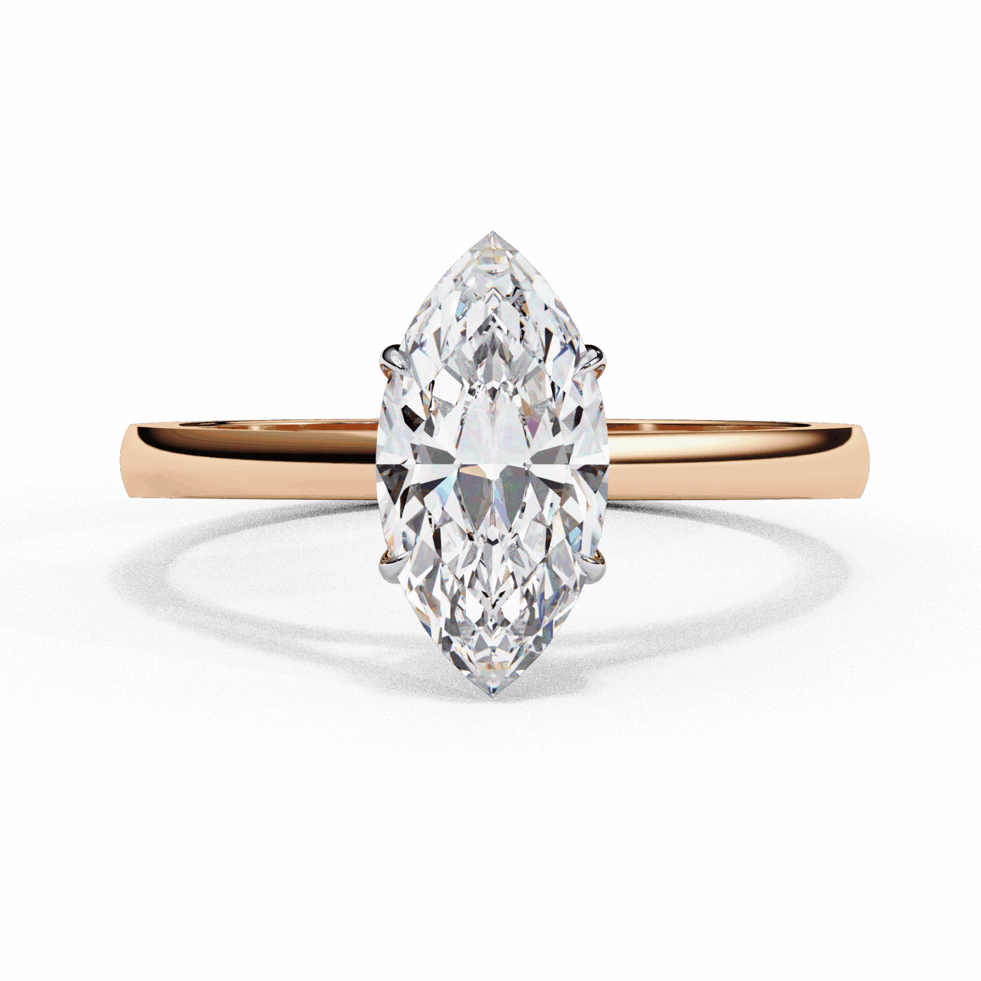 0.75 Carat Marquise Cut Solitaire Ring in Moissanite | House of Estara