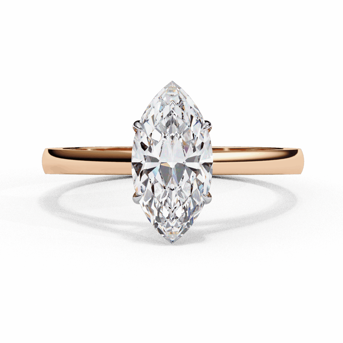 0.75 Carat Marquise Cut Solitaire Ring in Moissanite | House of Estara