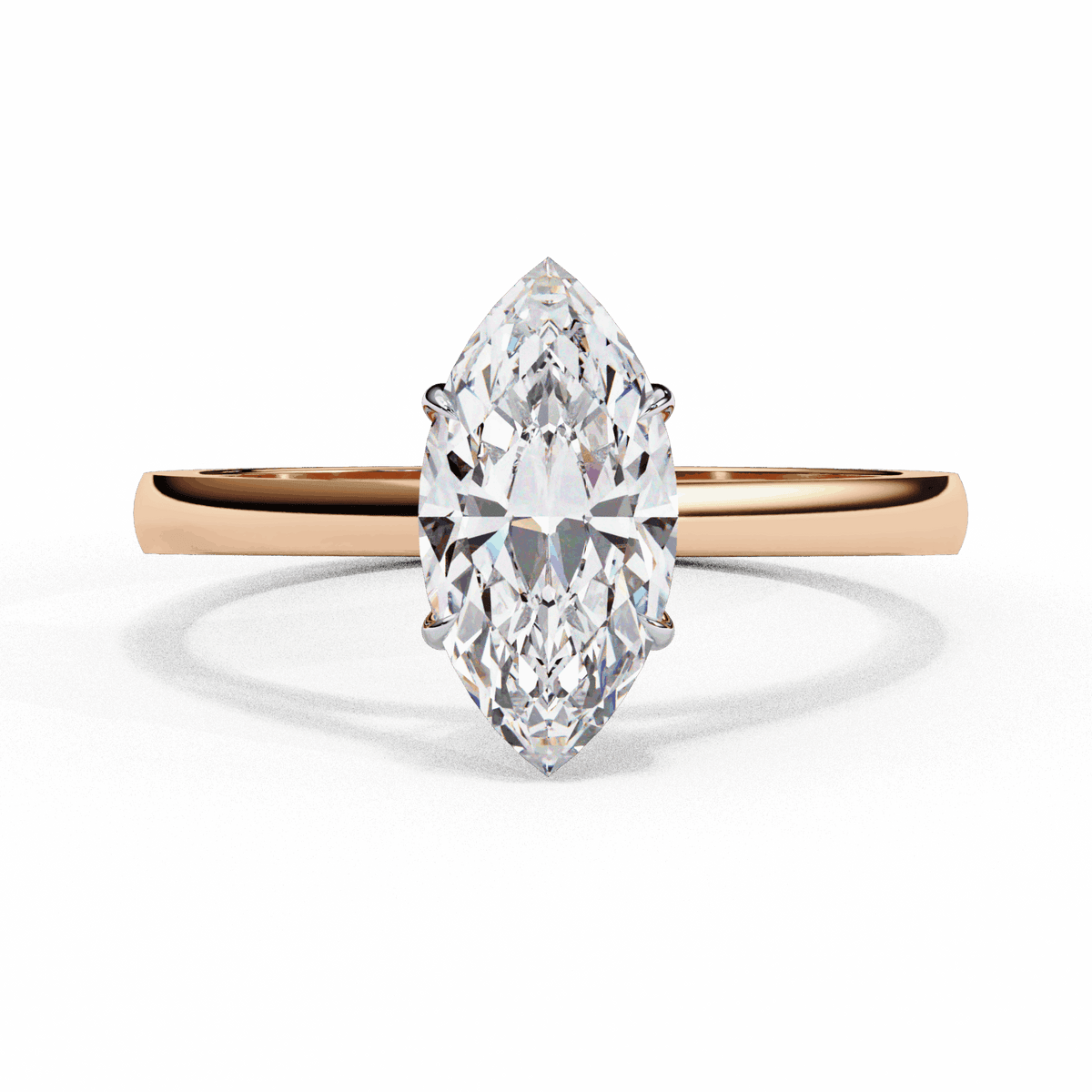 0.75 Carat Marquise Cut Solitaire Ring in Moissanite | House of Estara