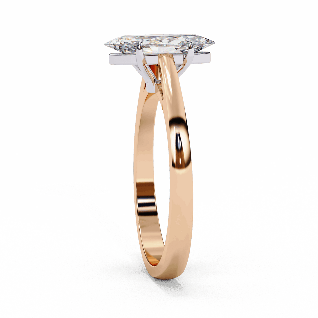 0.75 Carat Marquise Cut Solitaire Ring in Moissanite | House of Estara