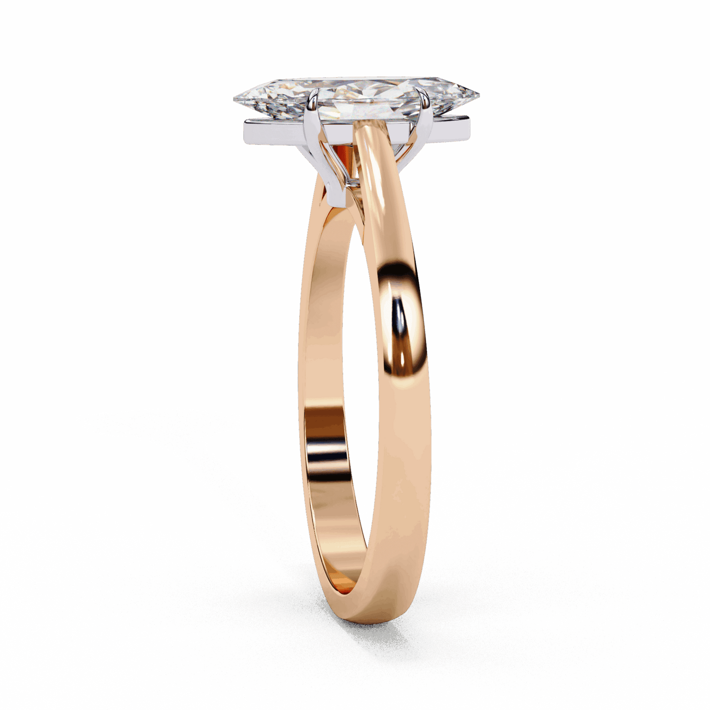 0.75 Carat Marquise Cut Solitaire Ring in Moissanite | House of Estara