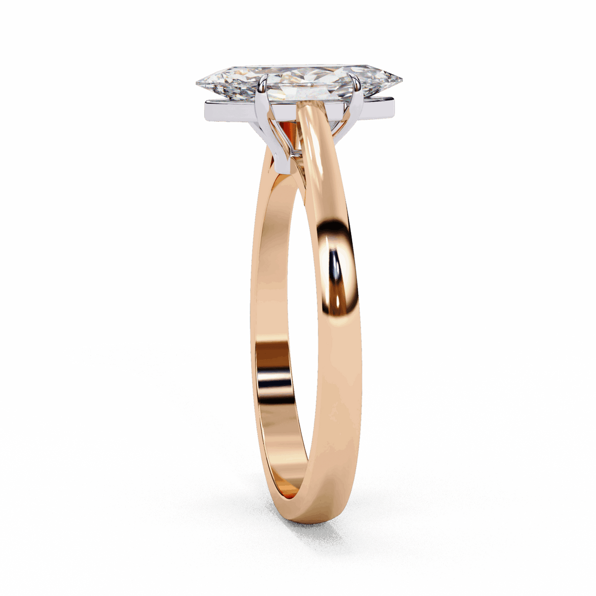 0.75 Carat Marquise Cut Solitaire Ring in Moissanite | House of Estara