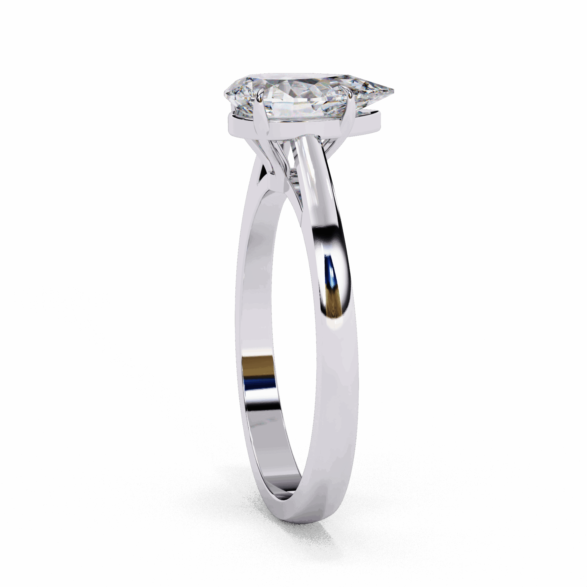 1.25 Carat Pear Cut Solitaire Ring in Moissanite | House of Estara