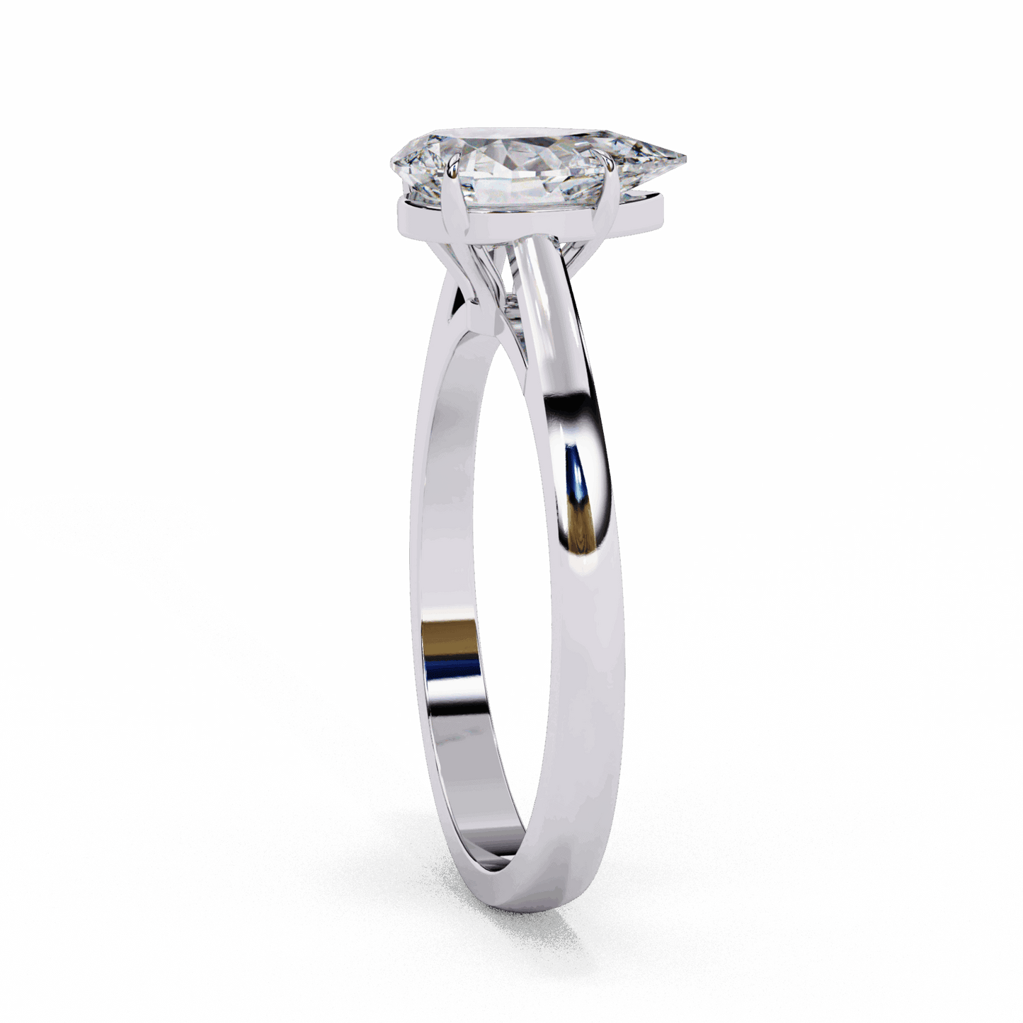 1.25 Carat Pear Cut Solitaire Ring in Moissanite | House of Estara