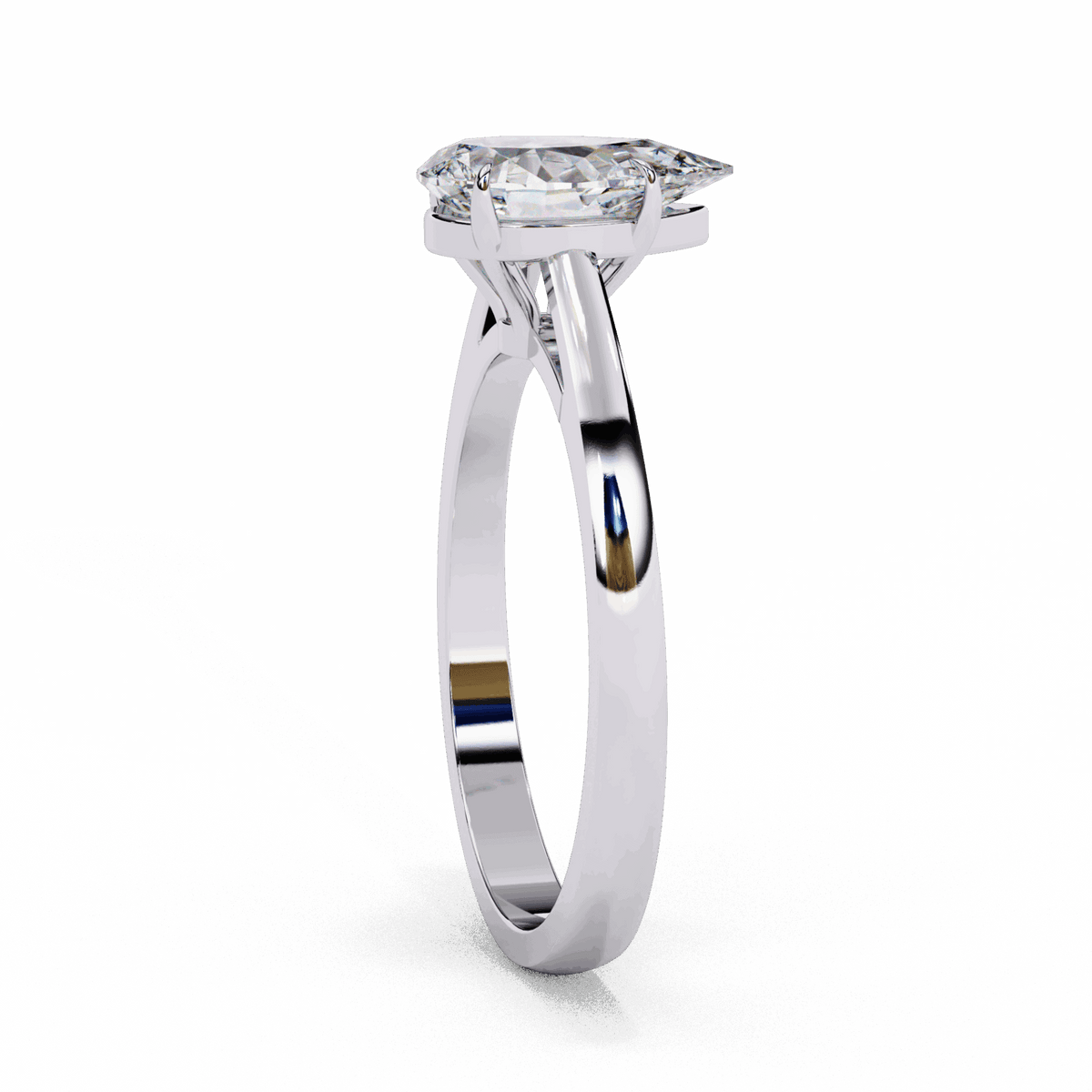1.25 Carat Pear Cut Solitaire Ring in Moissanite | House of Estara