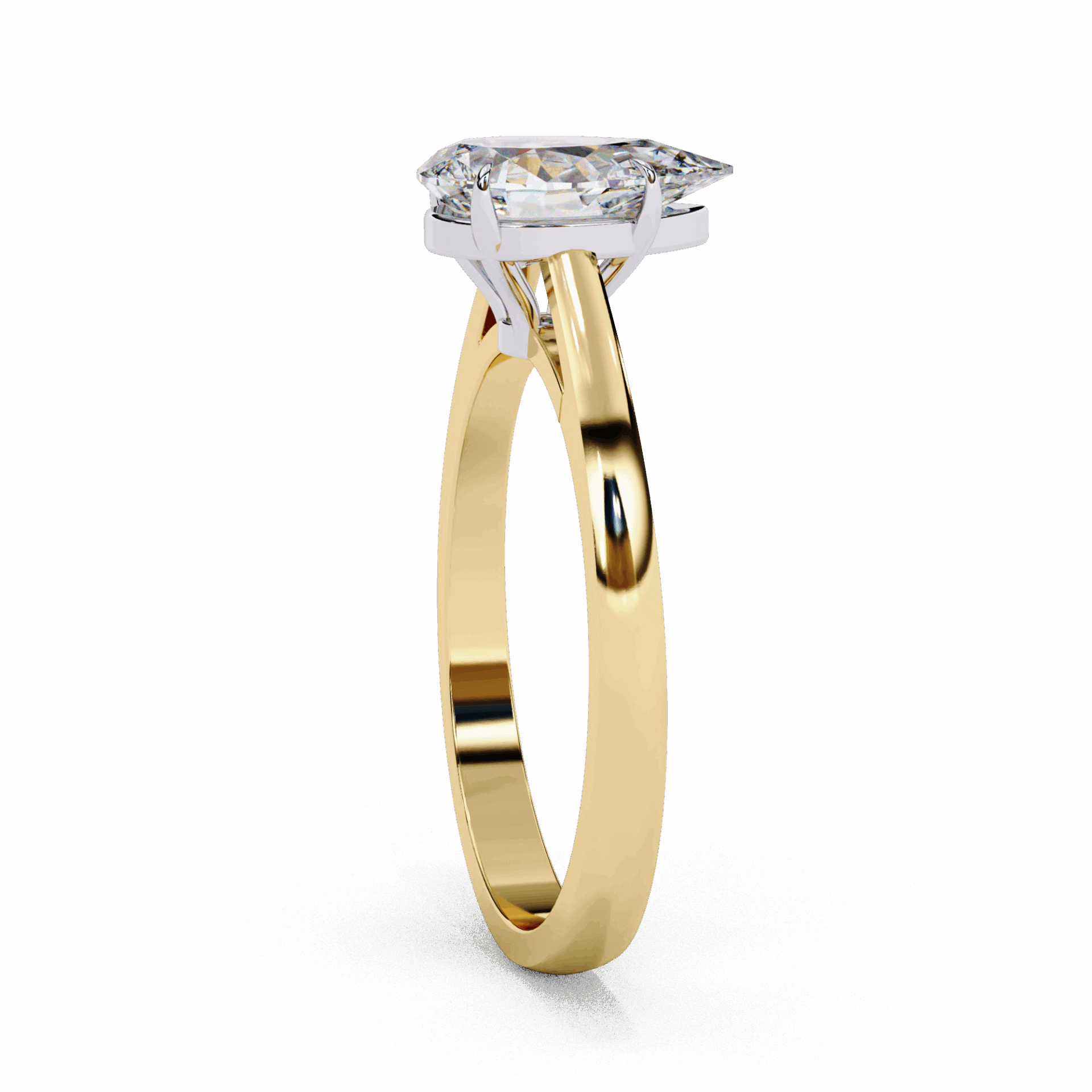1.25 Carat Pear Cut Solitaire Ring in Moissanite | House of Estara