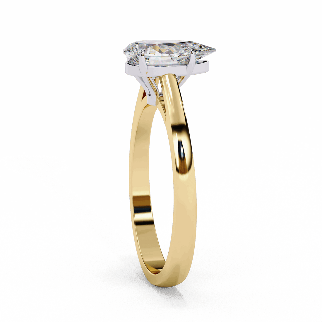 1.25 Carat Pear Cut Solitaire Ring in Moissanite | House of Estara
