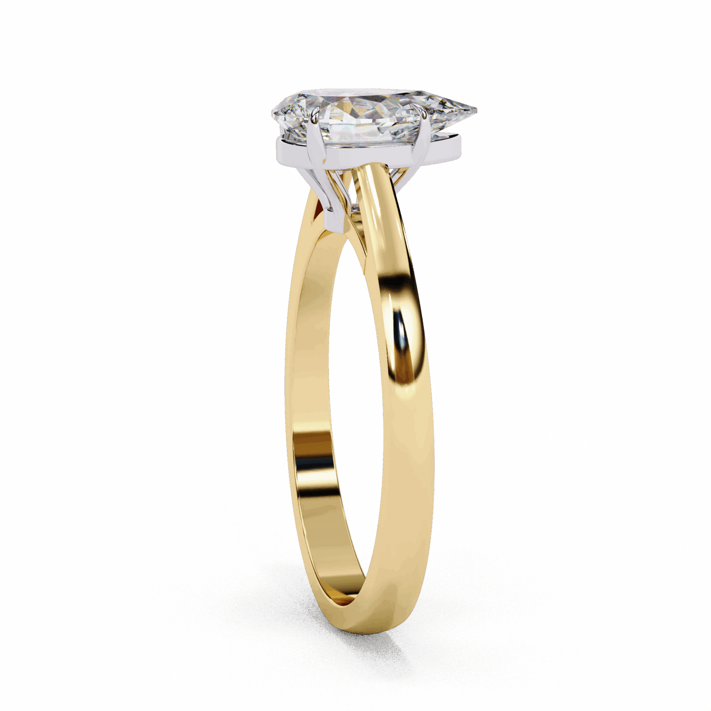 1.25 Carat Pear Cut Solitaire Ring in Moissanite | House of Estara