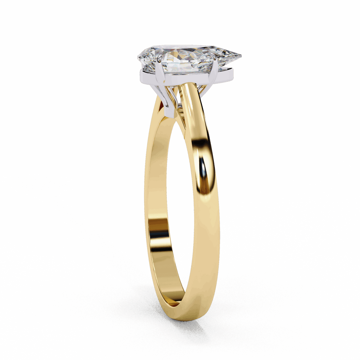 1.25 Carat Pear Cut Solitaire Ring in Moissanite | House of Estara