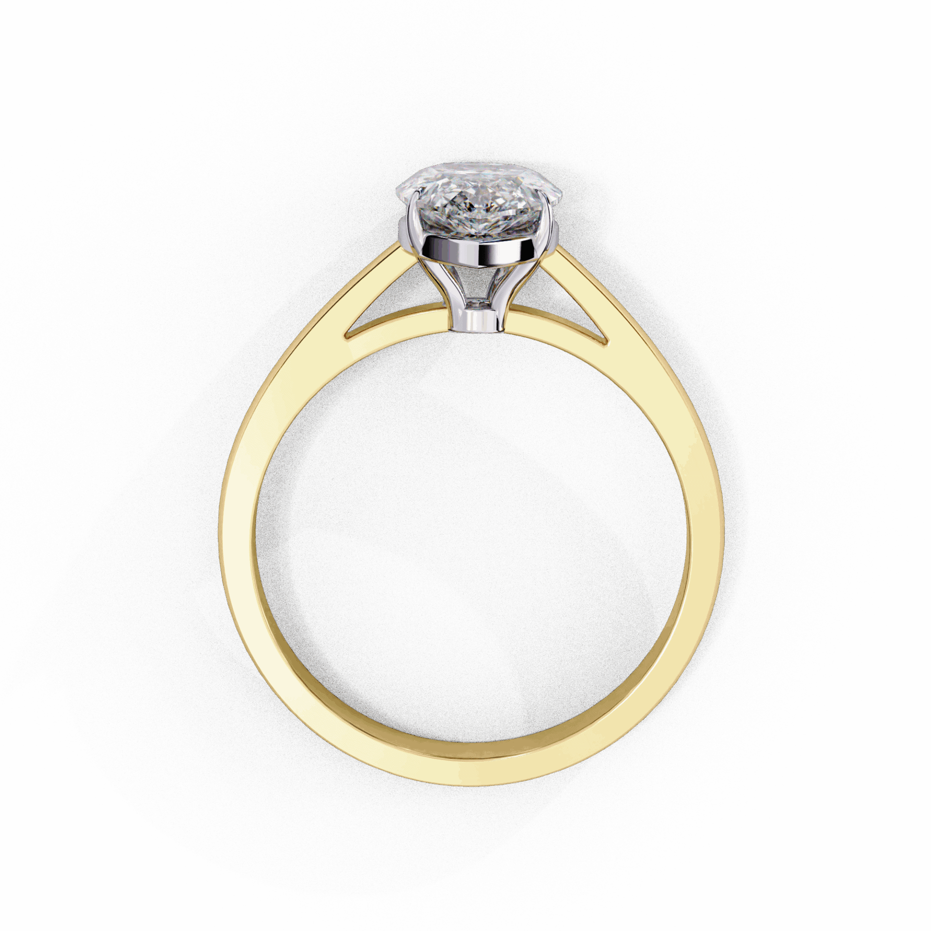 1.25 Carat Pear Cut Solitaire Ring in Moissanite | House of Estara