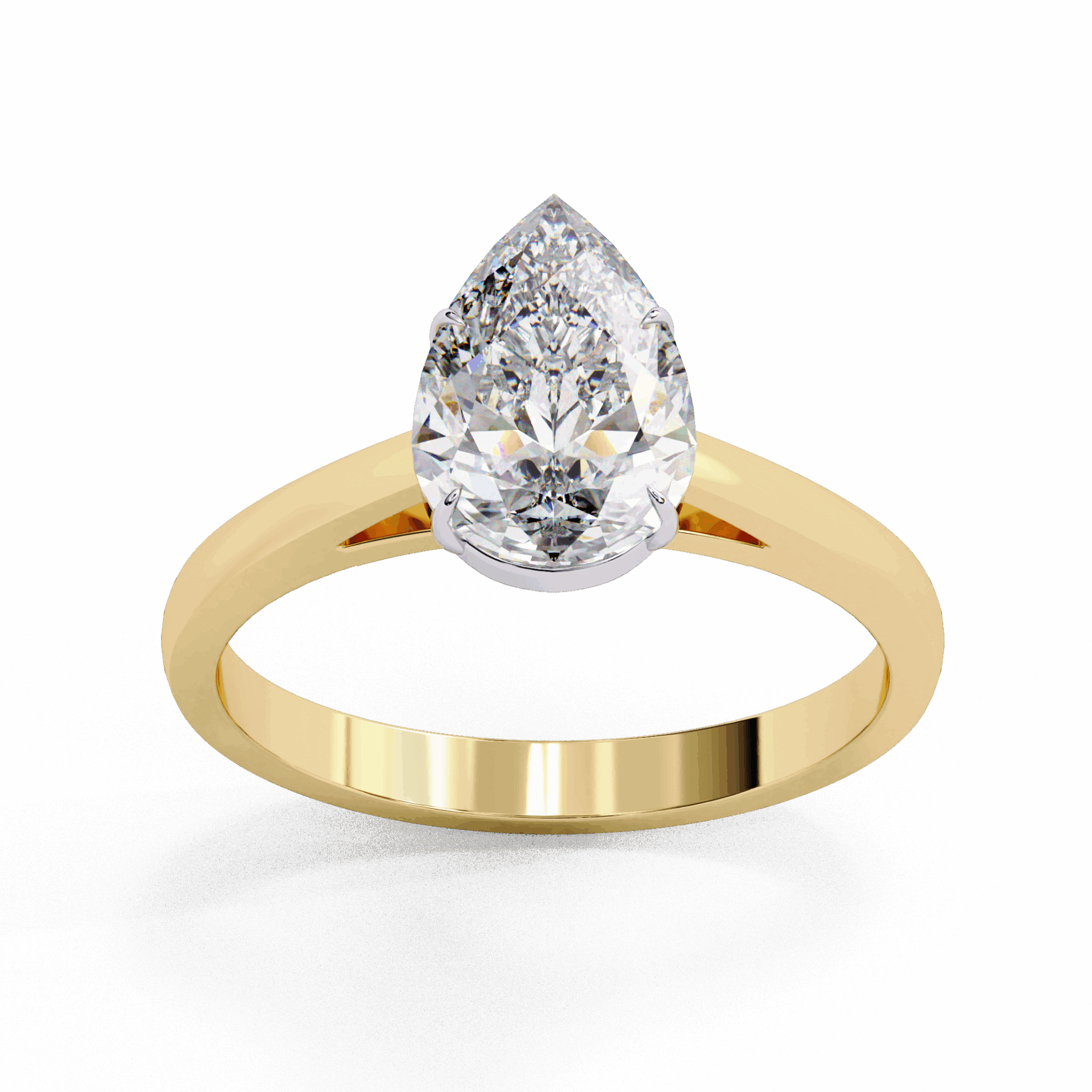 1.25 Carat Pear Cut Solitaire Ring in Moissanite | House of Estara