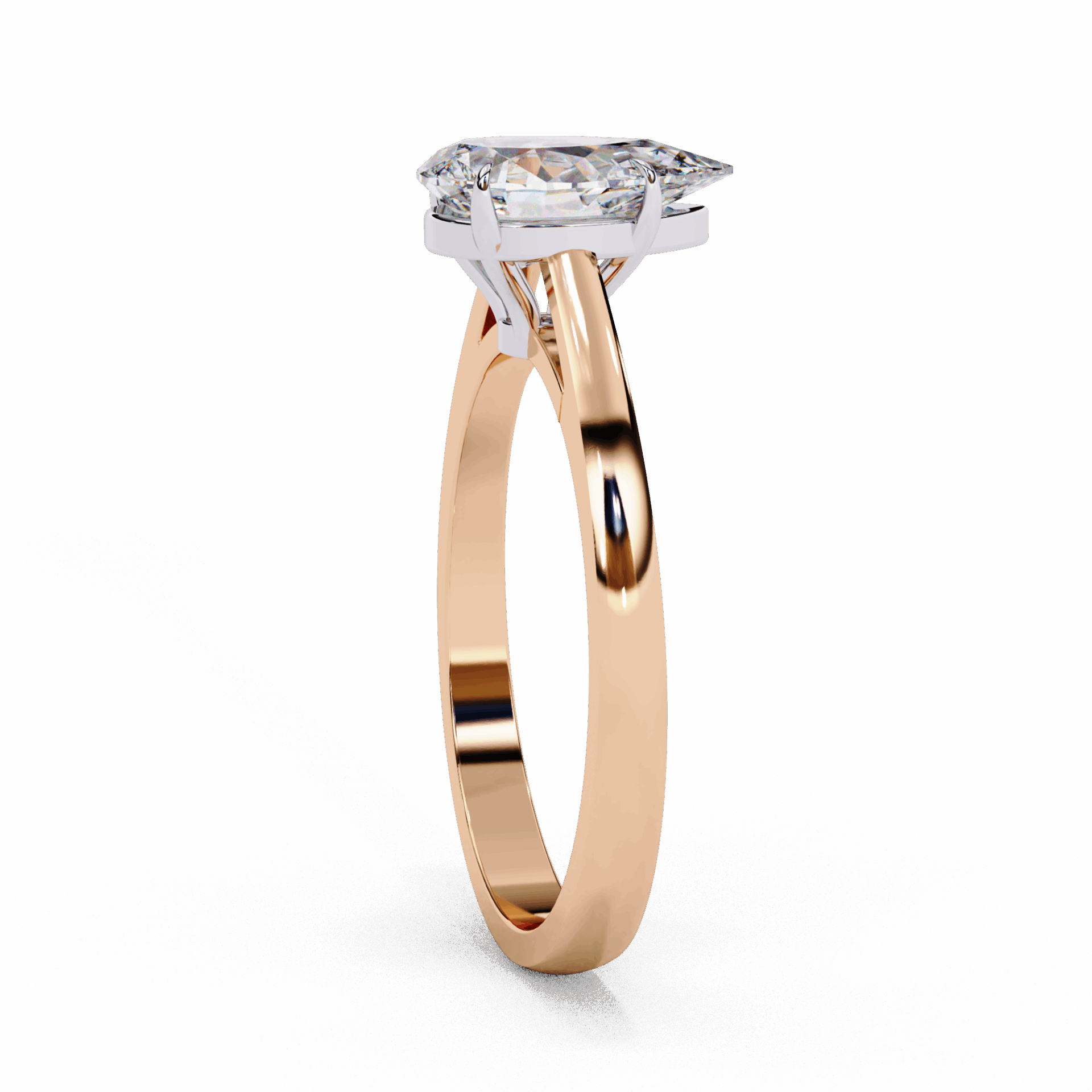 1.25 Carat Pear Cut Solitaire Ring in Moissanite | House of Estara