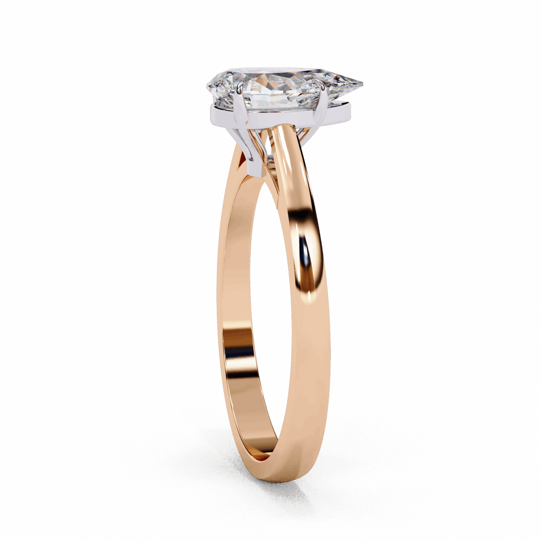 1.25 Carat Pear Cut Solitaire Ring in Moissanite | House of Estara